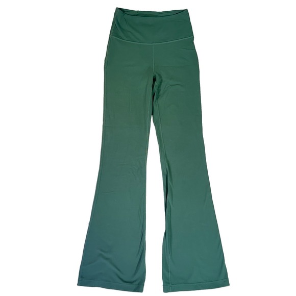 lululemon athletica Pants - Lululemon Groove Super High Rise Flared Pant Green Size 6 Nulu Yoga Leggings 32"